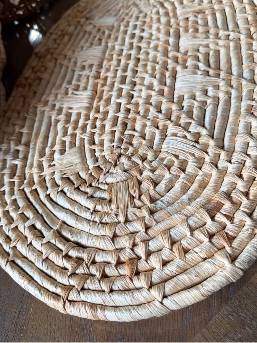 Oval Wicker Woven Placemats Rattan Boho Vintage 18x11.5” Coastal Set of 12
